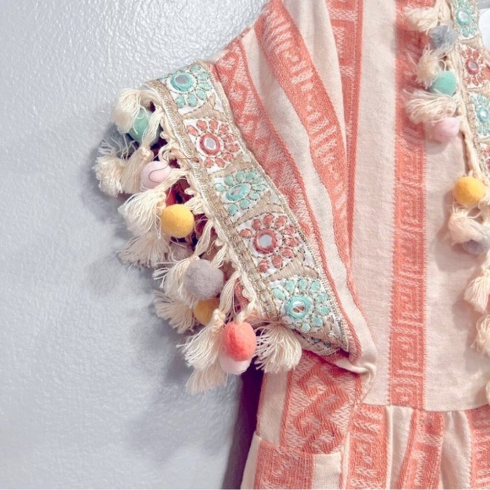 Cívico 51 rose white boho dress size M - Picture 7 of 12